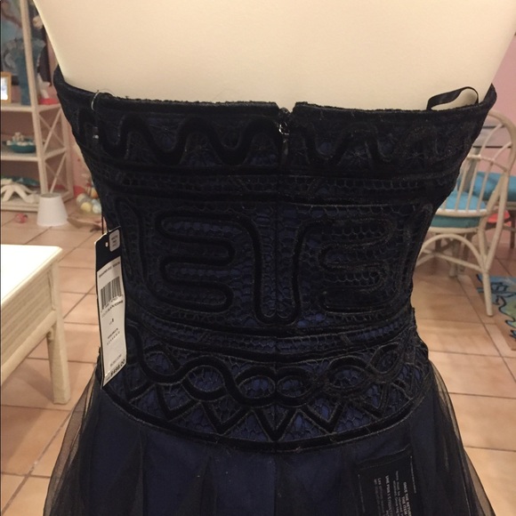 BCBG Navy and black long gown - Picture 5 of 6